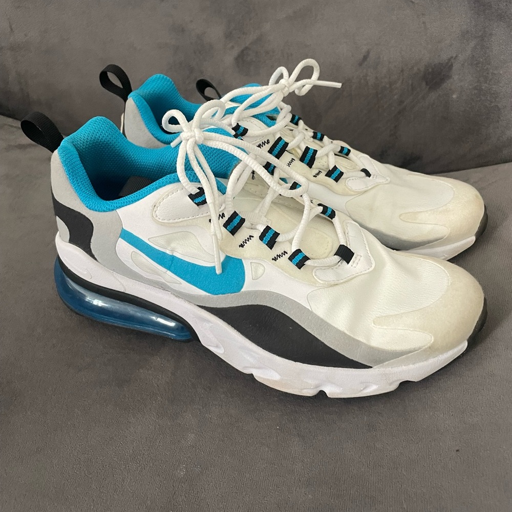 Nike White and Blue Women's Sneakers